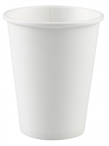 8 Paper Cups Mila White 266ml