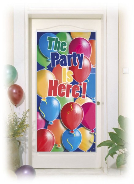 Póster para puerta de fiesta con globos locos, 76 x 1,52 m