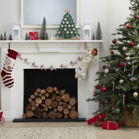 Vista previa: Calendario de adviento de árbol de Navidad de madera
