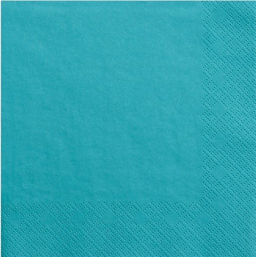 20 serviettes Scarlett turquoise 33cm