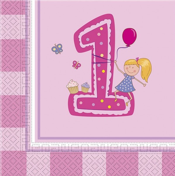 20 tovagliette per la prima festa di compleanno di Little Idas 33cm