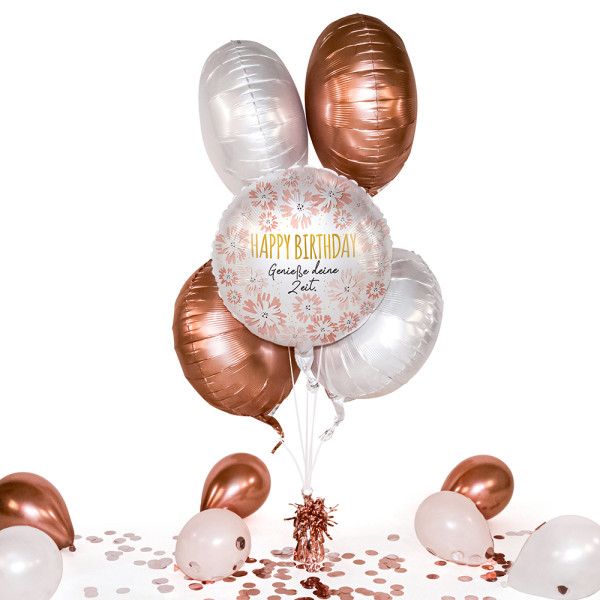 Heliumballon in der Box Bloomy Birthday Bash