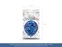 Oversigt: 100 fejring af metalliske balloner isblå 25 cm