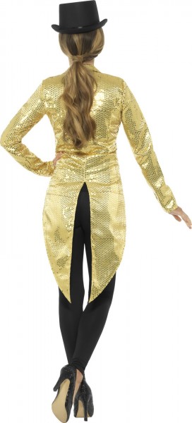 Sequin ladies tailcoat gold 3