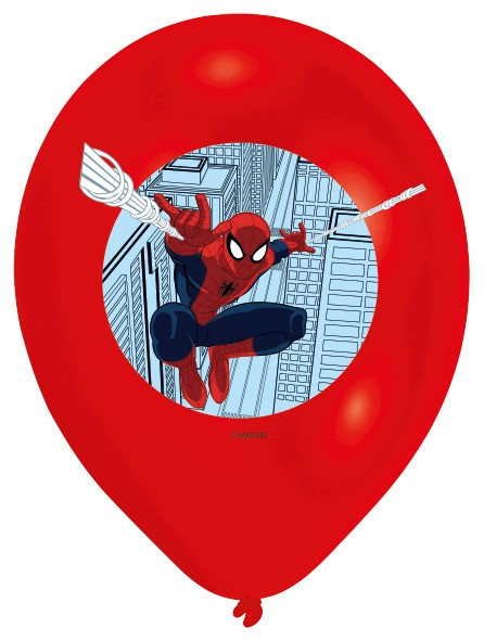 6 Spiderman In Action Luftballons 27,5cm 2