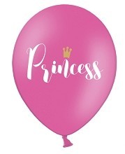 6 st Princess Tale ballonger rosa 30cm