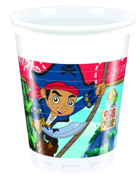 8 Neverland Pirates Adventure Travel Plastic Cups 200ml
