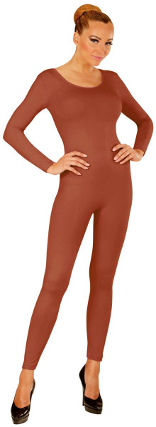 Långärmad bodysuit för kvinnor i brunt