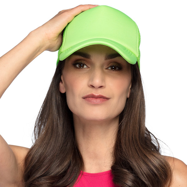 Klasyczna czapka z daszkiem w kolorze neonowej zieleni