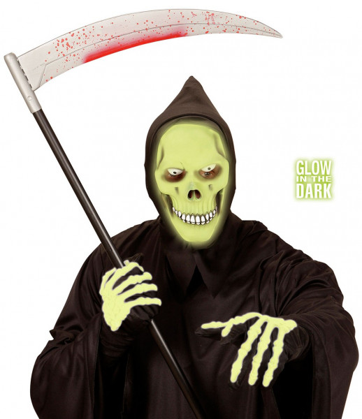 Maschera luminosa da Grim Reaper con cappuccio 3