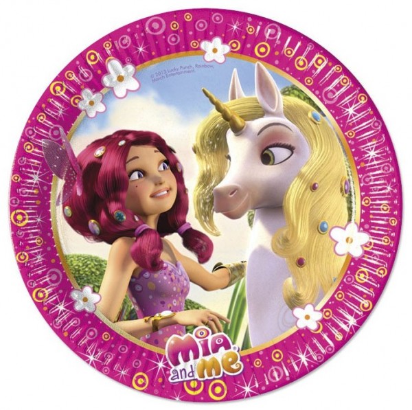 8 Mia And Me fairy party paper plates 23cm