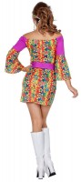 Vista previa: Disfraz de mujer hippie de paz colorido