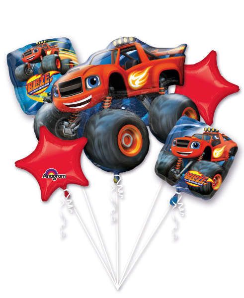 5 folieballoner i Blaze-design
