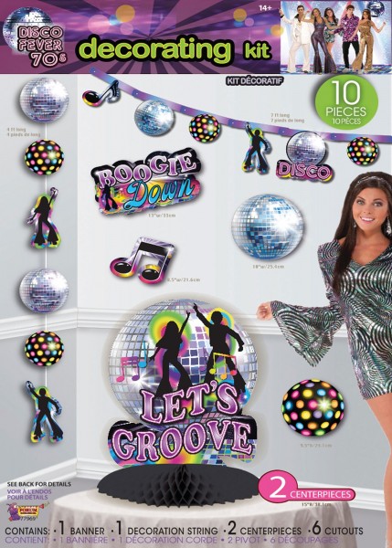 Mega disco party decoration set