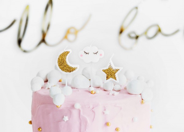 5 bougies à gâteau petite étoile