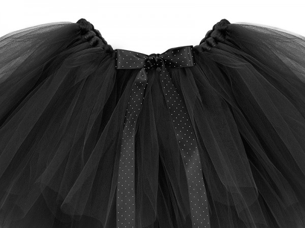 Tutu kjol med rosett i svart 34cm 3
