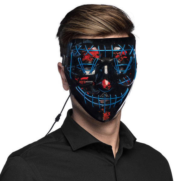 LED Killer-Maske blau 4