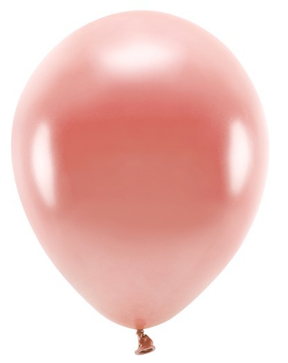 100 eco globos en rosa dorado 26cm