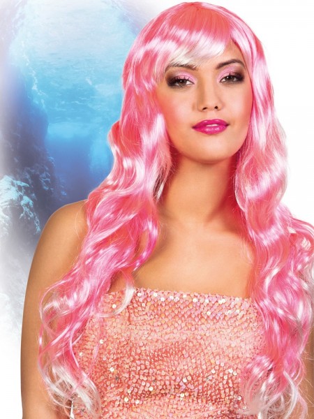 Pink Aqua Ladies Wig 2