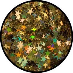 Holografiska glitter guldstjärnor
