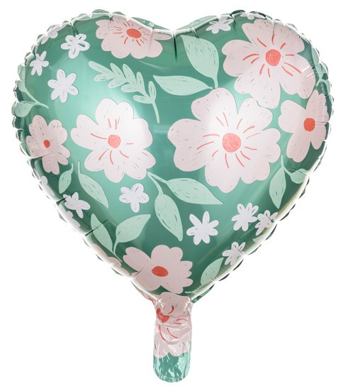 Ballon aluminium fleuri 45cm