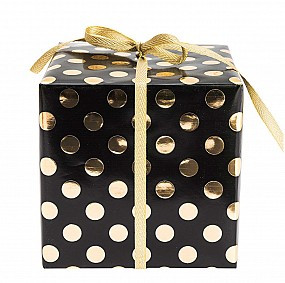 Papel de regalo FSC Lovely Dots negro