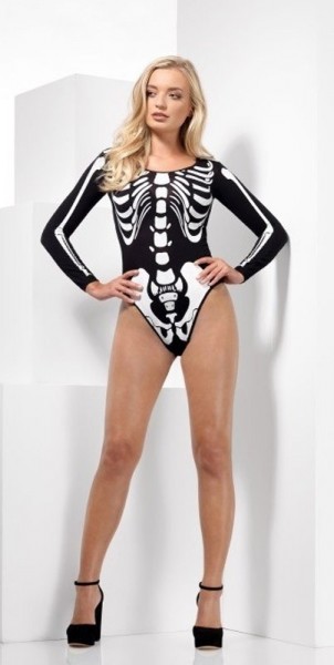 Long sleeve skeleton body for women