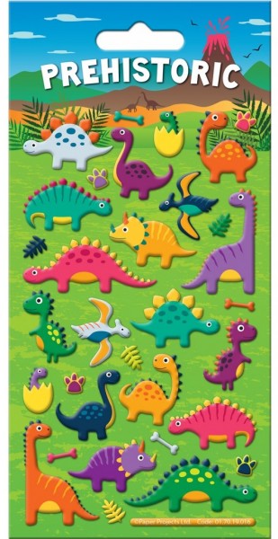 Prehistoric dinosaur stickers 19.5 x 9.5cm