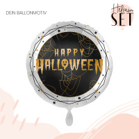Vorschau: Elegantes Halloween Ballonbouquet-Set mit Heliumbehälter