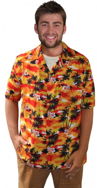 Camisa hawaiana puesta de sol