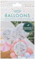 Voorvertoning: 3 kleurrijke snipper confetti ballonnen 46cm