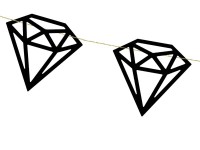 Vista previa: Guirnalda de papel con diamantes 10cm