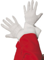 Białe rękawiczki santa kobieta