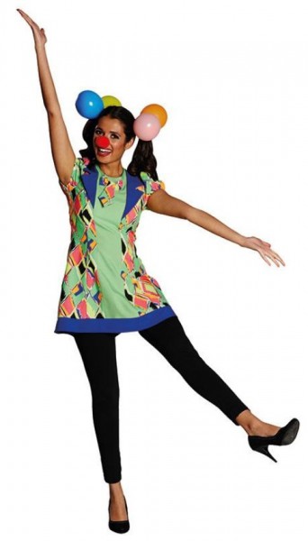 Kobieta klauna Kolorowy kostium damski
