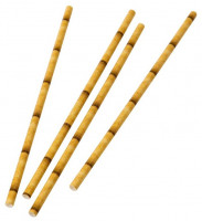 30 paper drinking straws bamboo