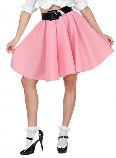 Falda de los años 50 para mujer rosa