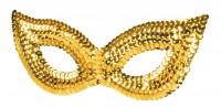 Oversigt: Sequin Glamour øjenmaske guld