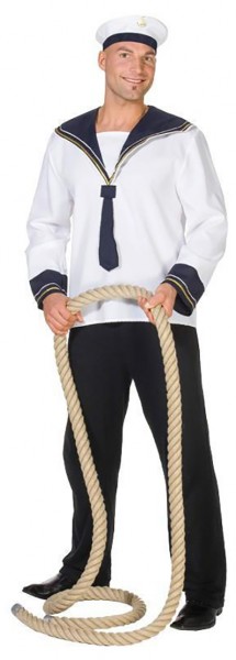 Marine Matrose Malte Hemd mit Kragen und Krawatte
