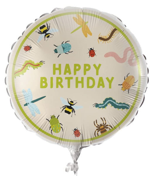 Bunte Käferparade Geburtstags-Folienballon 43cm 2