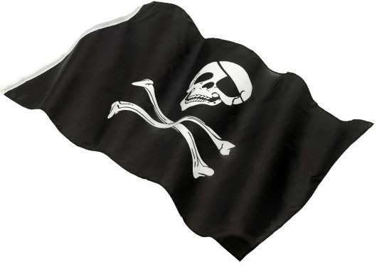 Black skull pirate flag 152 cm x 91 cm