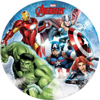 8 Avengers Heroes papirplader 23 cm