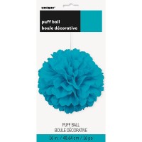 Preview: Fluffy pompom turquoise 40cm