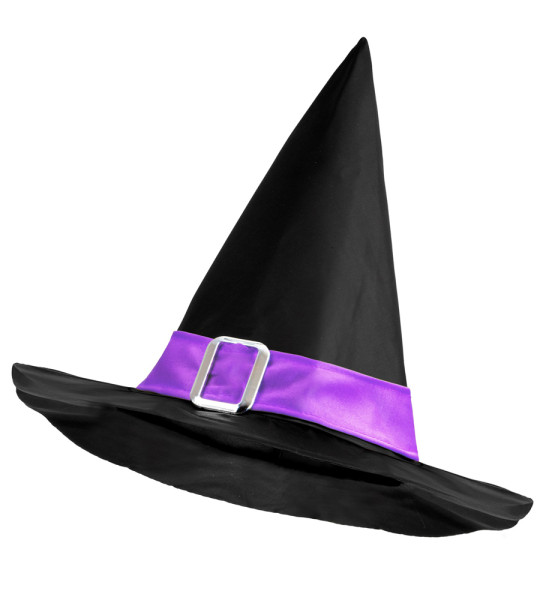 Chapeau de sorcière pour enfant noir-violet