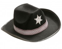 Widok: Czarny kapelusz dziecięcy kowbojski
