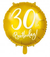 Glanzende 30e verjaardag folieballon 45cm