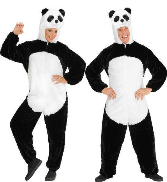 Plush panda costume overall