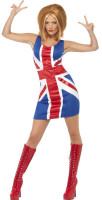 Oversigt: Pop Lady Union Jack kvinders kostume