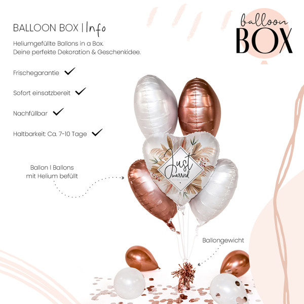 Heliumballon in der Box Natural Pampas Wedding 3