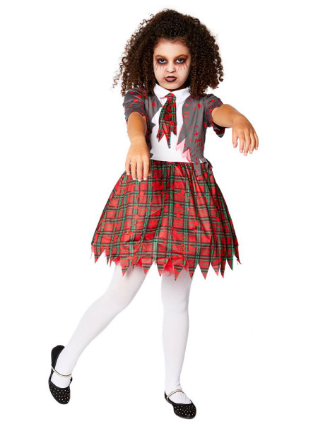Walking Zombie Schulmädchen Kostüm
