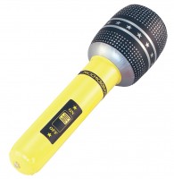 Aufblas-Mikrofon in der Farbe rot 